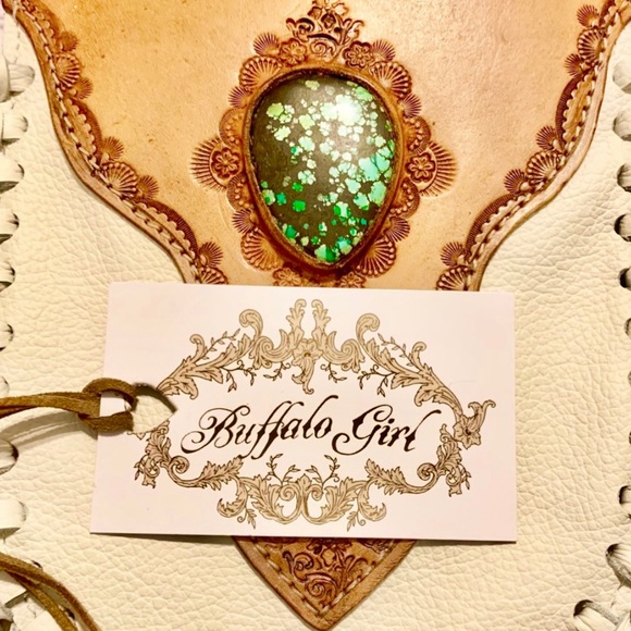 Buffalo Girl Prairie Phone Pouch Bag w/ Turquoise - Picture 6 of 8